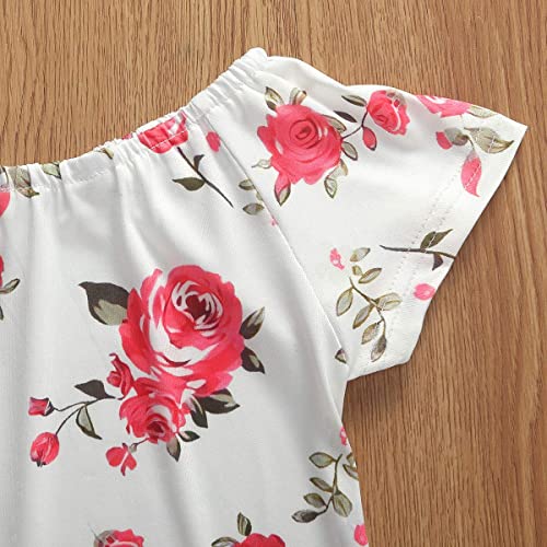Bmnmsl Baby Toddler Girls Floral Short Sleeve Tops T-Shirt Vest & Denim Shorts Set Kids 1T 2T 3T 4T 5T Clothes Summer Outfits - Image 5