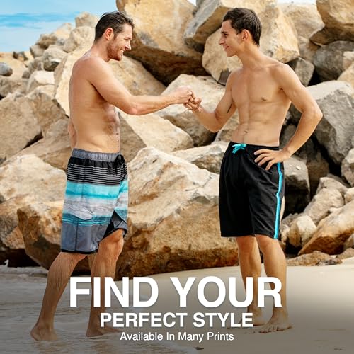 Image of Kanu Surf Men's Big Viper Extended Size Stripe Swim Trunk