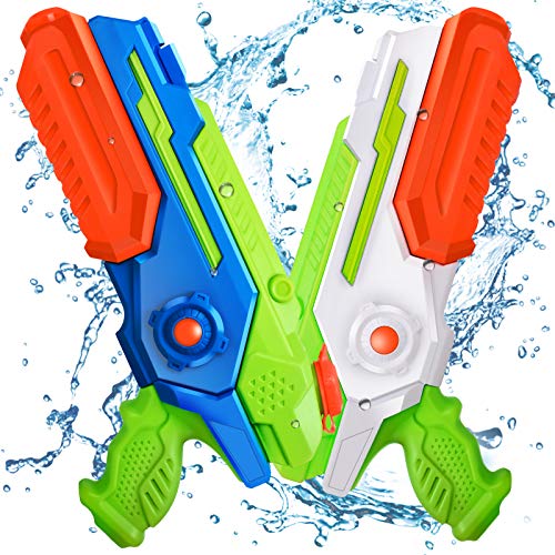 Water Guns for Kids & Adults 2000CC High Capacity Squirt Guns Super Soaker 36 Feet Long Range Water Pistol Summer Swimming Pool Beach Water Fighting Toys(2 Pack)