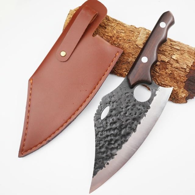 DAXXIN Meat Cleaver,Cleaver Knife, Hand-forged stainless steel deboning knife fish knife cooking chopper knife outdoor camping knife meat cleaver(Style a)