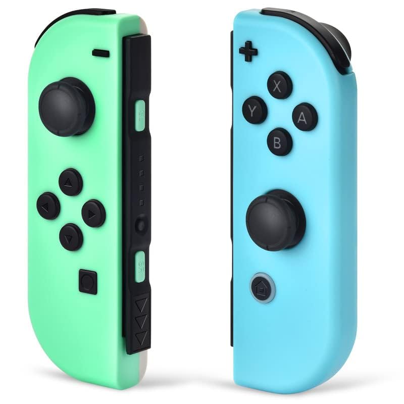 Joypads for Nintendo Switch Controller,Green Blue Switch Controllers for Switch/Lite/OLED,L/R Switch Joypad Support Dual Vibration/Wake-up Function/Motion Control,No NFC