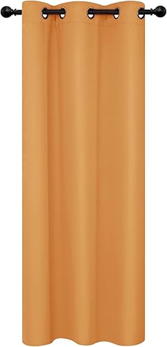 Miniatura 20 de Deconovo Darken - Cortina opaca con aislamiento térmico y ojales para sala de estar, 42 x 63 pulgadas, color blanco puro Negro,Beige claro,Azul