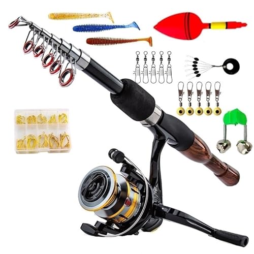 RTFJVXVZ Portable Fishing Gear Set for Telescopic Road Rod