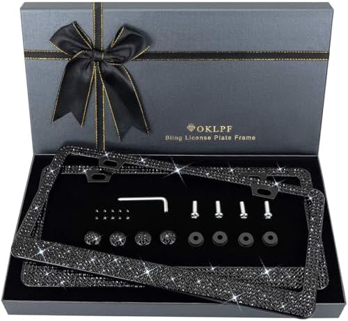 Diamant Noir Sur Le Cadre Noir De Plaque Dimmatriculation - Foto 3