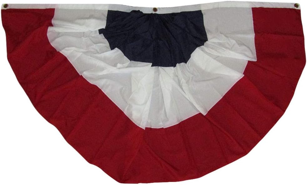 (Pack of 6) 3x6 USA American Sewn Stripes 3'x6' Super Poly Sheeting Fan Flag Banner Bunting 3 Grommets(RUF)