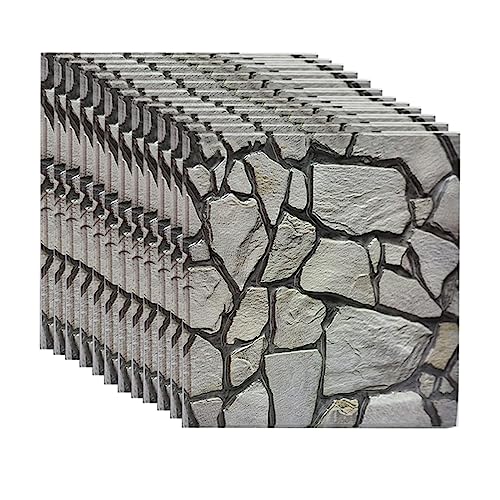 10PCS Pegatina Pared 3D,Paneles de Pared 3d Para DecoracióN De Paredes Interiores,Papel Pintado de Espuma Autoadhesivo se Utiliza Para La DecoracióN De La Pareds de La Sala de Estar (Negro-1)