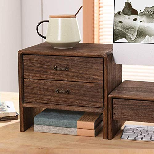 Zldctg Bookshelf Desktop Simple Table Solid Wood Telescopic Small Bookcase With Drawer Retractable Bookshelf #TOP3