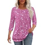 Turtleneck Shirt Women, 3/4 Sleeve T-Shirts for Women Blouses Dressy Casual Plus Size Tops Yellow Tube Top Ruffle Low Cut Pink L