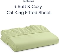 Vista 633 de King Fitted Bed Sheet - Bottom Single Fitted Sheet Only - Ultra-Soft Hotel Luxury Bedding w/ 8-16 Inch Deep Pockets - Breathable, Cooling & Wrinkle