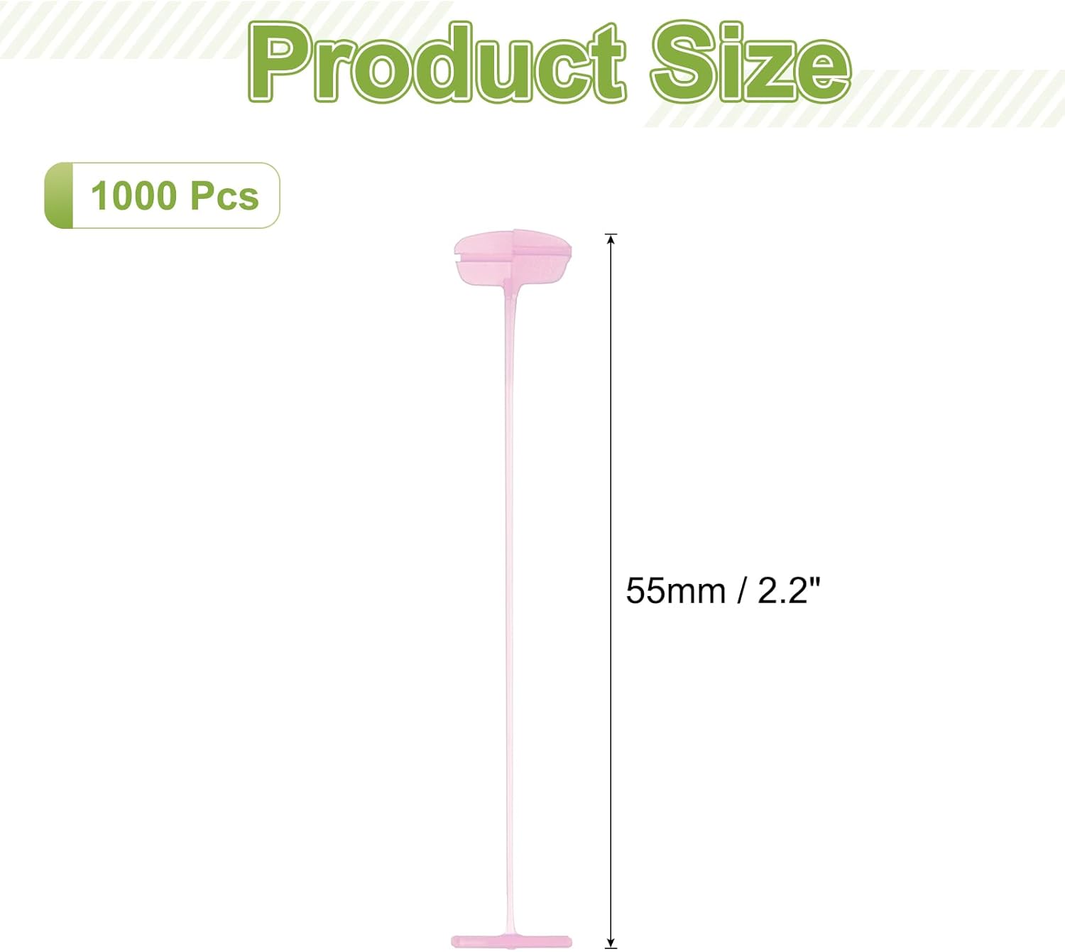 MECCANIXITY 1000 Pcs Standard Tagging Barb Fasteners, 2.2 Inch Pink Tagging Gun Fasteners Tagging Gun Refill Plastic Garment for Clothing Fine Stitch Price Refills Tag Label