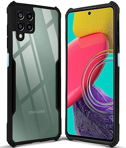 Image of Jkobi Back Cover Case for Samsung Galaxy M53 5G (Shockproof with Polycarbonate Clear Panel | Professional Black)