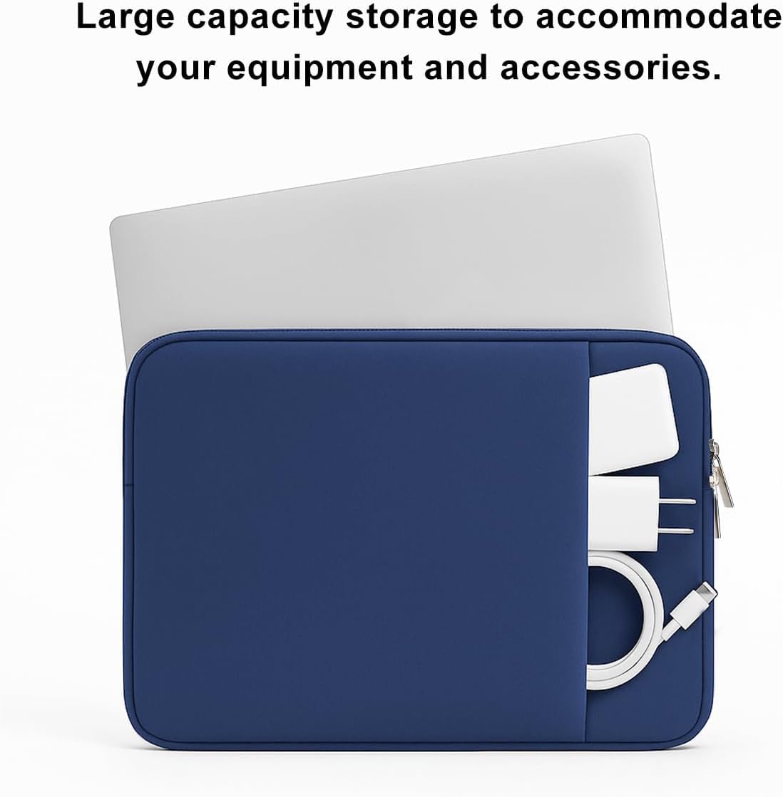 Custodia per laptop per MacBook Neo 13" A3404 2026 A18 Pro con 2 tasche accessori per borsa (blu)
