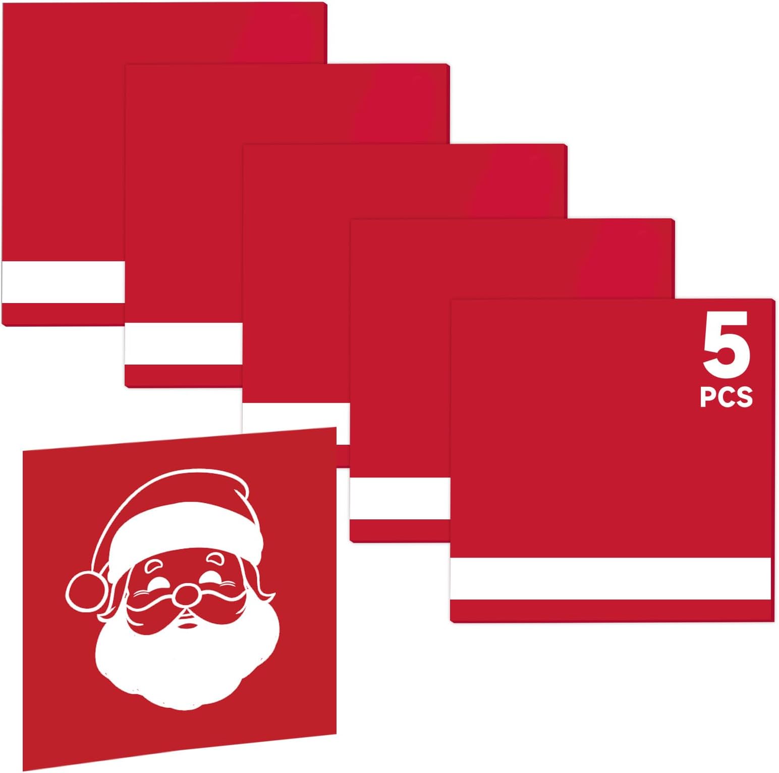 5PCS Laser Engraving Double Color ABS Plastic Sheet,Two-Tone Laserable Engraving Plastic Sheets for Name Badge,Office Label,Laser Artistic Product,Size 11.73" x 11.73",Red/White