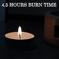 Vista 2 de 10 Pack Tealight Candles Smokeless Unscented Small Tea Lights Candles Bulk 4.5 Hours Burn Time Dripless Paraffin Tea Candles for Shabbat, Weddings