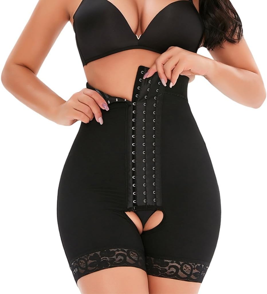 JSEIAJB High-waist Three-row Abdomen Waist Hip Pants Slimming Underwear Bodysuit Sheath Belly Pulling Corset Shapewear