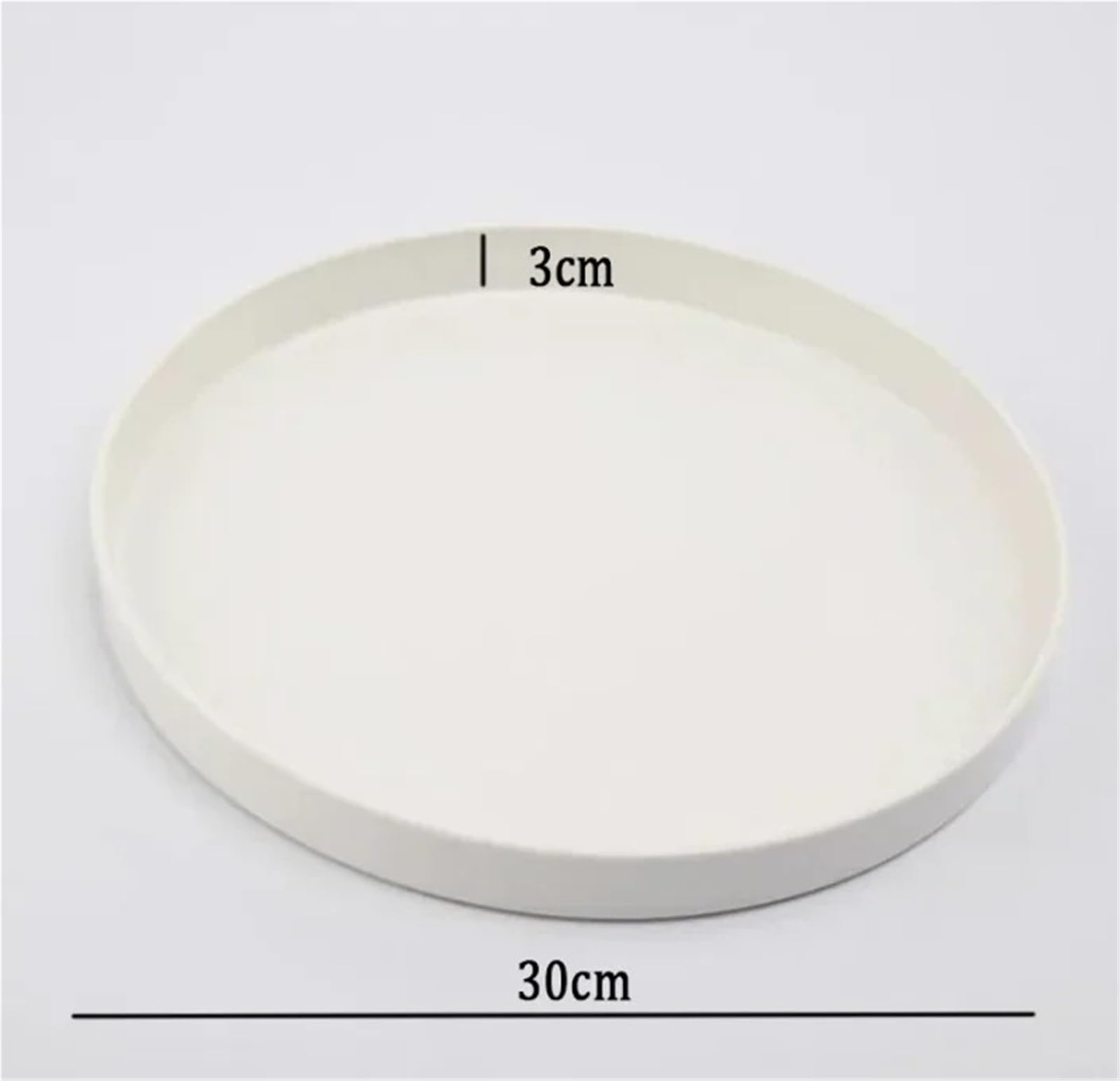 Bandeja para Mesa De Centro Bandeja Redonda for Guardar Joyas, for Sala de Estar, Cocina, decoración del hogar, bandejas for cosméticos y artículos Diversos(White M(30cm))
