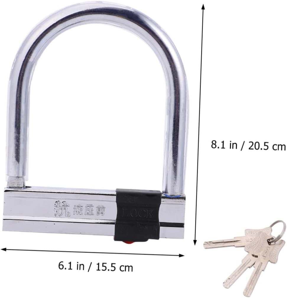 BESPORTBLE Heavy Duty U-Shaped Motorcycle Lock Anti-Theft Hydraulic Resistance Bike Lock Weather-Resistant Steel Secure Outdoor Cycling Suitable for Mountain Bikes and Motorcycles