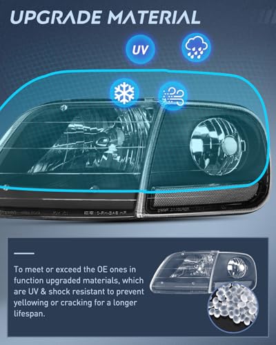 Image of Nilight Headlight Assembly Compatible with Ford F-150 Expedition 1997-2003