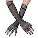 Produktbild EROSPA® Lange Netz-Handschuhe/Hand-Stulpe - Fishnet - Damen - Schwarz
