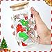 Jolliance UV DTF Cup Wrap Stickers - 8 Sheets Christmas UV DTF Cup Wraps for 16 oz Libbey Glass Cups, Cute Rub on Transfers for Coffee Mugs Furniture Craft Wood DIY Crafts
