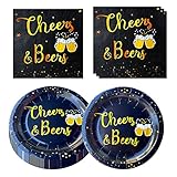 Cheers Beers Birthday Party Supplies(16 Plates and 16 Napkins), for Cheers Beers Theme Birthday...