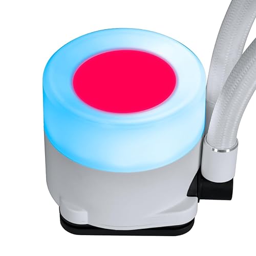 Miniatura 9 de Lian LI ANLI Kit de refrigeración por agua Galahad Serie II Trinity 240 Radiador blanco de 1.1 pulgadas (1.063 in) de espesor con ventilador ARGB