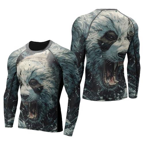 Rash Guard for Men BJJ, Soft Compression Shirt Workout, Rash Guard Jiu Jitsu Long Sleeve Birthday Gifts for Men3
