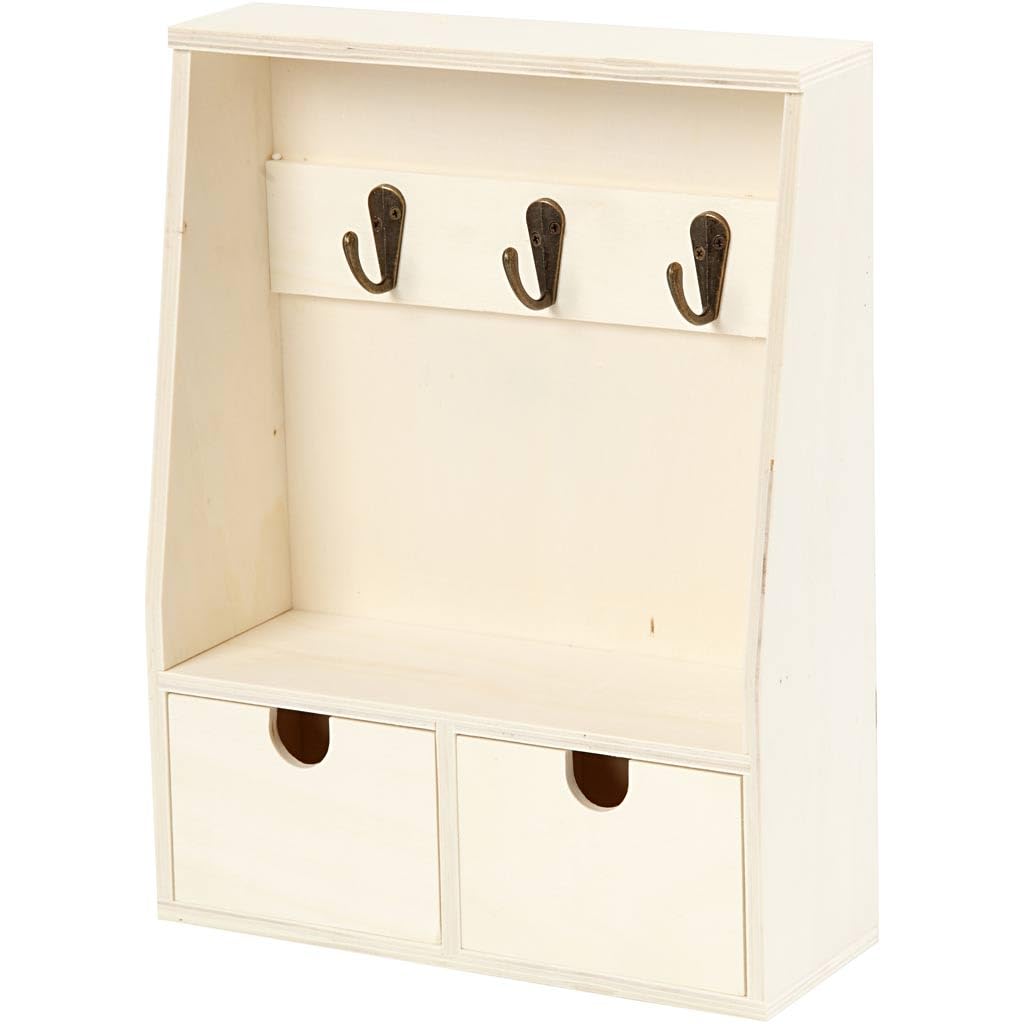 Armarios para llaves de pared Creativ caja organizadora de madera para colgar llaveros en casa