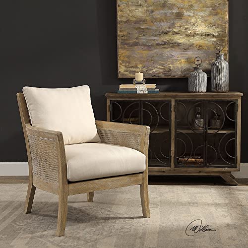 Sillón Plegable Textil Color Blanco Crema miniatura 2