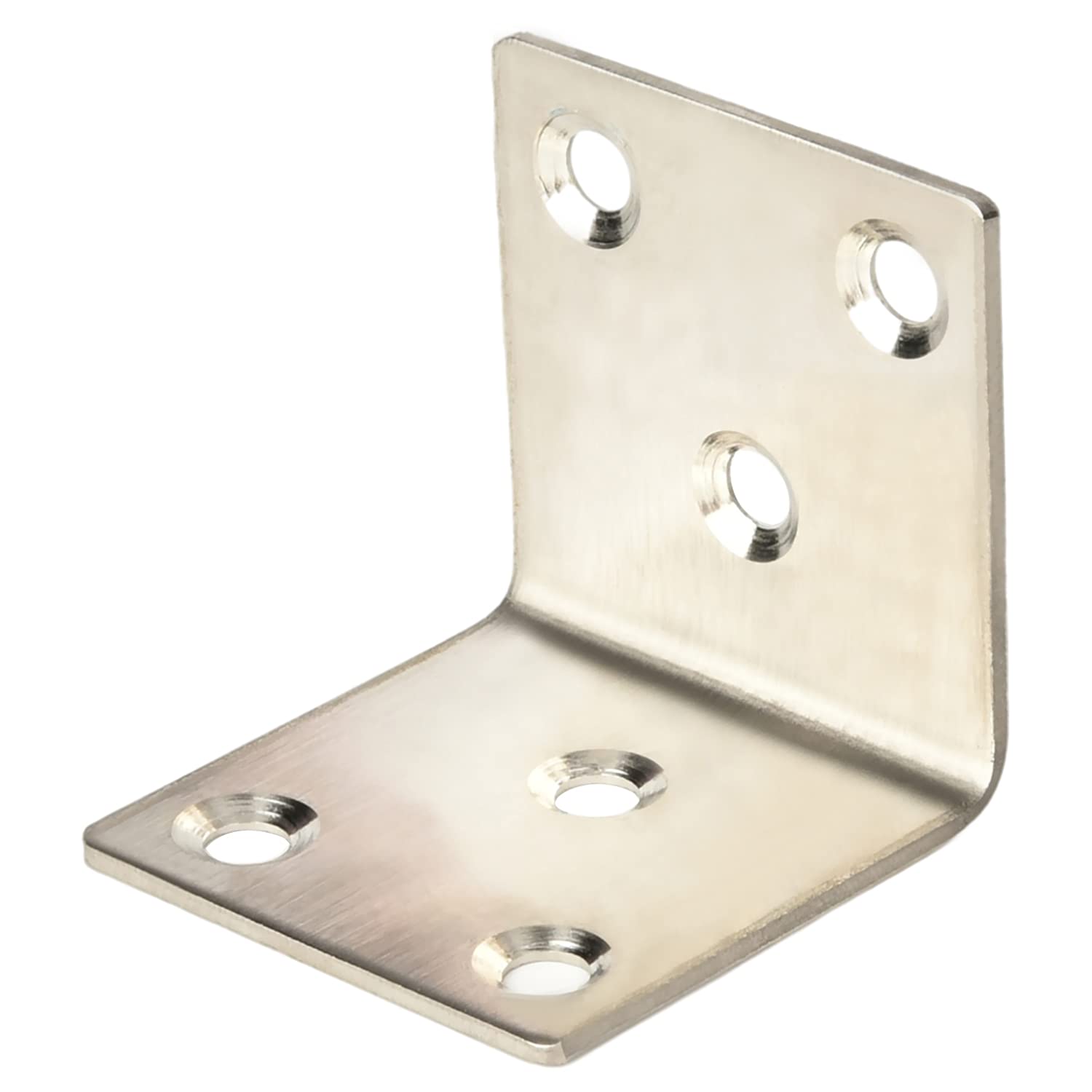 Angolo 42mm Bianco Staffe Angolo Plastica 100pz - 42x20x20mm, Bianco, Per Riparazione Mobili Rinforzo Mobili