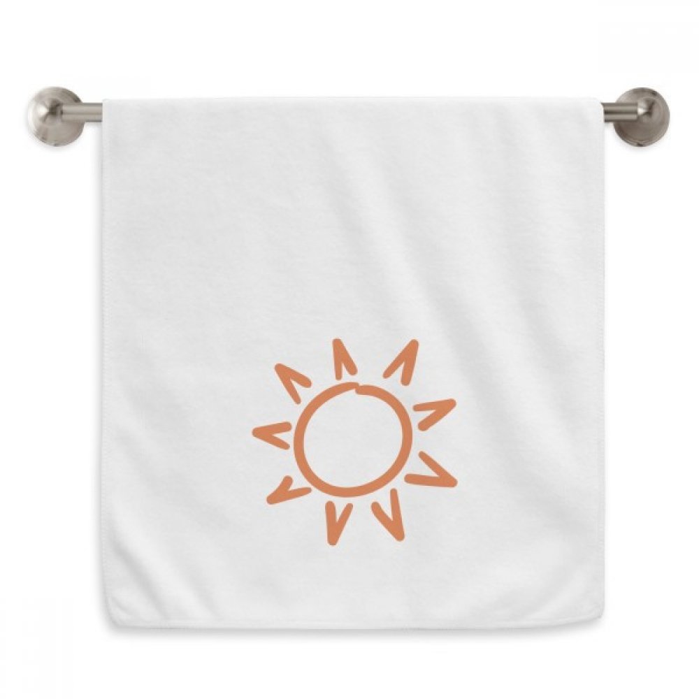 Serviette de toilette soleil orange douce et moelleuse haut de gamme