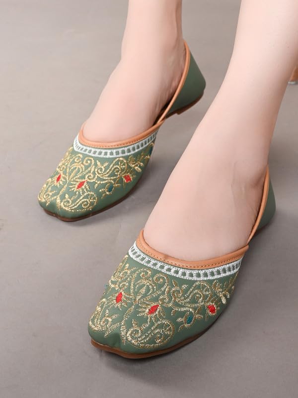 Image of XE Looks Flat Comfortable, Trend & Fancy Punjabi Jutti For Women & Girls