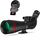 CELTICBIRD 20-60x 80mm ED Spotting Scope for Adults with Smartphone Adapter, Extra-Low Dispersion Spotter Scopes Perfect for Bird Watching Wildlife（Black）