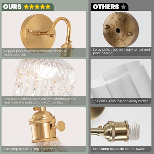 Image of Vintage Battery Operated Wireless Wall Sconces, Rechargeable Battery Antique Brass Wall Lights,Luxury Corridor Lamp with Remote for Dining Room Hallway Living Room, Set of Two