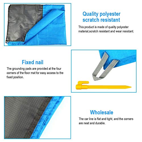 Beach Blanket Sand Free Beach Mat Size 79" X 55" Sand Proof Beach Blanket Outdoor Picnic Mat for Travel, Camping, Hiking and Music Festivals-Lightweight Quick Drying Heat Resistant with Storage Bag
