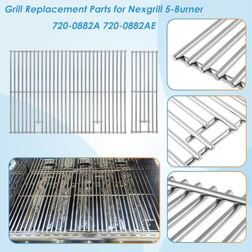 Image of Replacement Parts Kit for Nexgrill Evolution Infrared Plus 5-Burner 720-0882A 720-0882AE 730-0882 730-0882AE, Heat Shield and Burner Kit for Nexgrill Replacement Parts 5 Burner