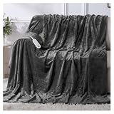 Heated Blanket Electric Blanket Full Size 72''x84'', Double-Layer Flannel Heating Blanket with 10 Hour Auto Off & 8 Heat Settings, Heated Throw Blanket for Full Body, Bed, Machine Washable, Dark Grey