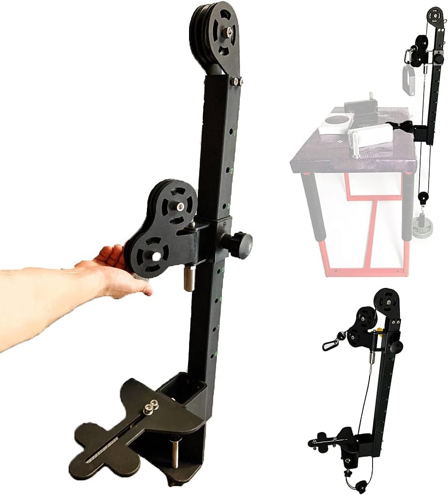 YXQQ Fitness Lat and Lift Pulley System, Arm Wrestling Exercise Handle Machine, Upper Body Strength Training, 8 Gears, 220 lbs Bearing, for Gym Triceps Pull Down, Biceps Curl, Pro Pulley Machine