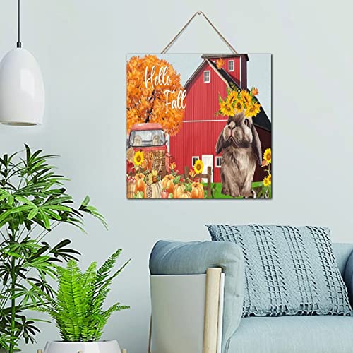 Décoration murale en bois avec dictons Hello Fall pour bureau - 2