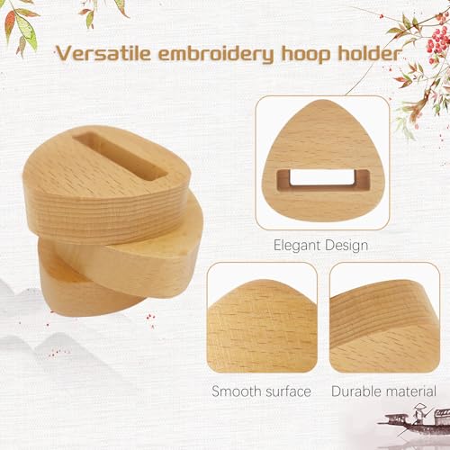Image of GeryVtee 6 Pcs Small Embroidery Hoop Stand Embroidery Hoop Display Stand Embroidery Frames for Display Embroidery Cross Stitch Hoop Accessories Decor (Triangle)