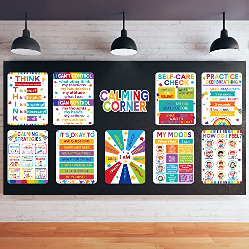 Affiches apaisantes gestion des sentiments enfants lot de 10 posters éducatifs pour la rentrée scolaire