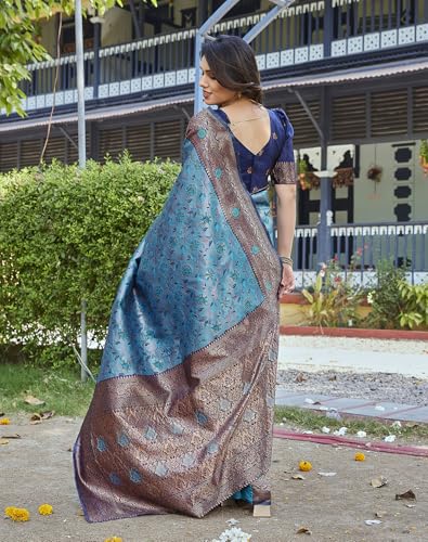 Image of Yashika Women's Banarasi Kanjivaram Art Silk Saree Set with Blouse |saree for Women | Saree | New Sari | Saree