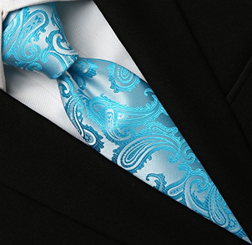 Image of KissTies Mens Paisley Tie And Pocket Square Necktie Sets