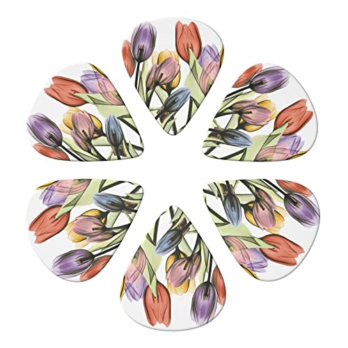 Tulip Scape Lot de 6 médiators pour guitare acoustique, guitare électrique, basse, ukulélé – fins, moyens et épais. - Les Beatles, Paul McCartney, John Lennon, RIngo Starr, George Harrison Tulip Scape Lot de 6 médiators pour guitare acoustique, guitare électrique, basse, ukulélé – fins, moyens et épais. – Image 5