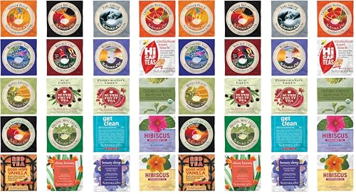 Image of The Republic of Tea - Premium Assortment of Teas & Herbs, 40 Individually Wrapped Tea Bags (Pack of 2)