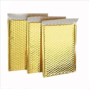 ProLine Metallic Gold Bubble Padded Shipping Mailers 10.5x16 Inch Self Seal Padded Envelopes 200