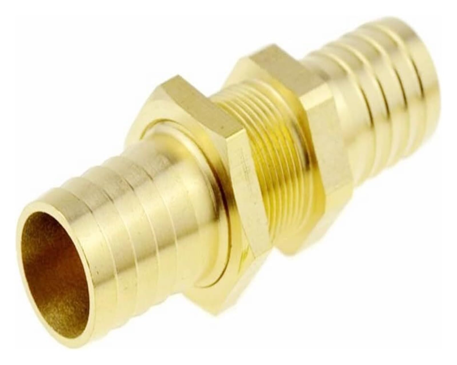 Mamparo recto de latón de 14mm y acoplador de manguera trasera para conector de aire y agua