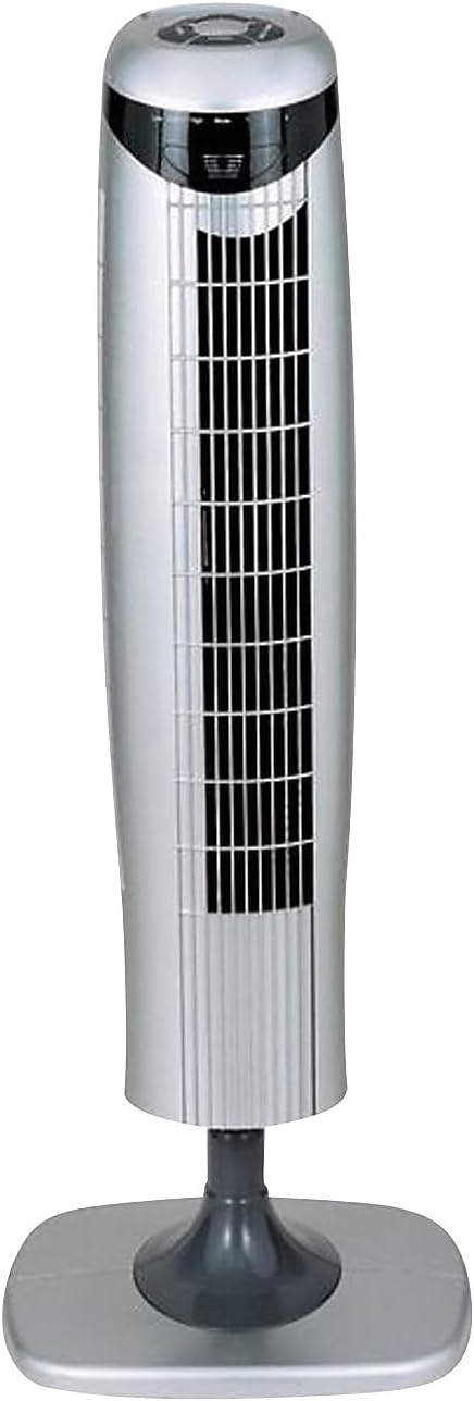 Optimus F-7414S 35-Inch Pedestal Tower Fan with Remote Control and LED
