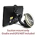 Ramtech Electronics Car Windshield Adjustable Suction Cup Mount for Select GPS (Non-OEM) - Fits 4-Prong Socket Bracket & Magnetic Slice Mount - GPS Mount