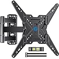 Pipishell Full Motion TV Wall Mount for Most 26-60 inch TVs, 55 inch Compatible, with Swivel, Tilt, Extension, Single Stud Articulating TV Mount Bracket, Holds up to 77 lbs, Max VESA 400x400mm, PIMF11
